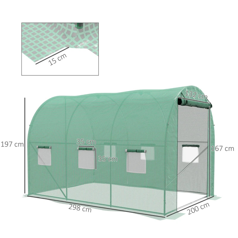 Greenhouse Sprinkler System, 3x2m, Green