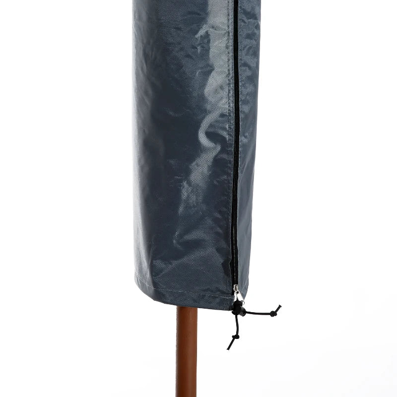 Waterproof Garden Parasol Cover - Black 178 x 25/35 cm