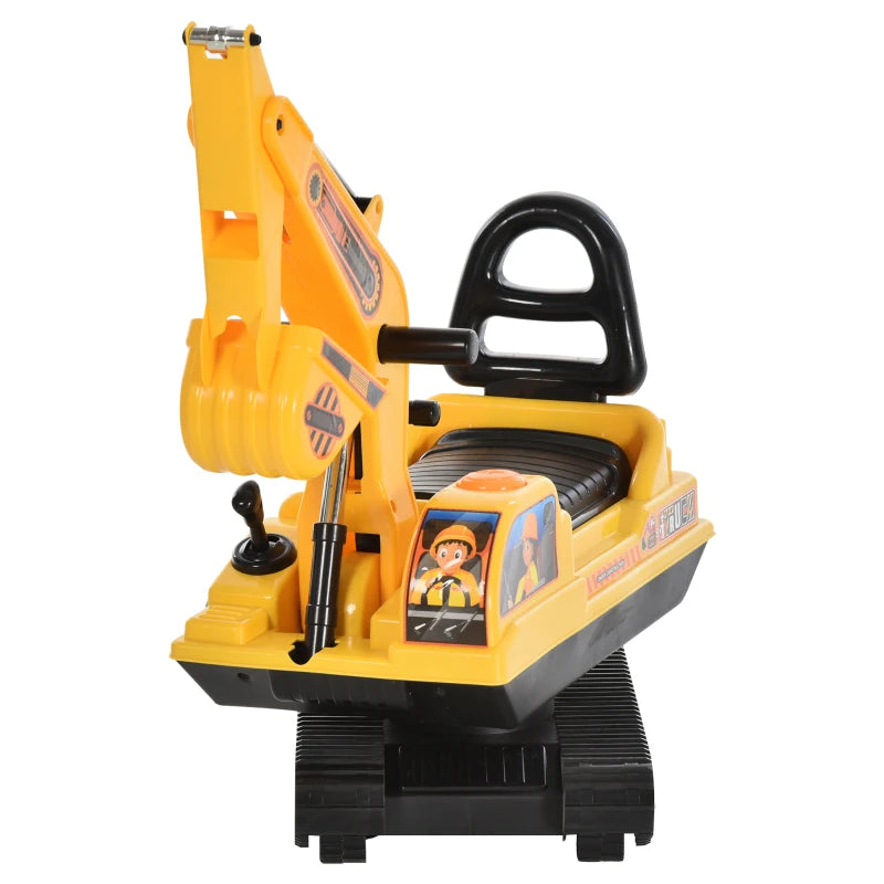 Ride-On Excavator Toy for Kids - Movable Digger Walker Construction Truck for Ages 3+ - Fun Outdoor Play