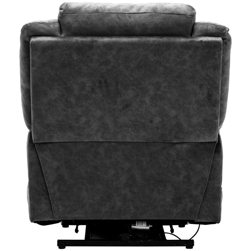 Electric Recliner Chair with Massage and Heating for Elderly, Grey Power Lift Armchair, 87x85x107 cm