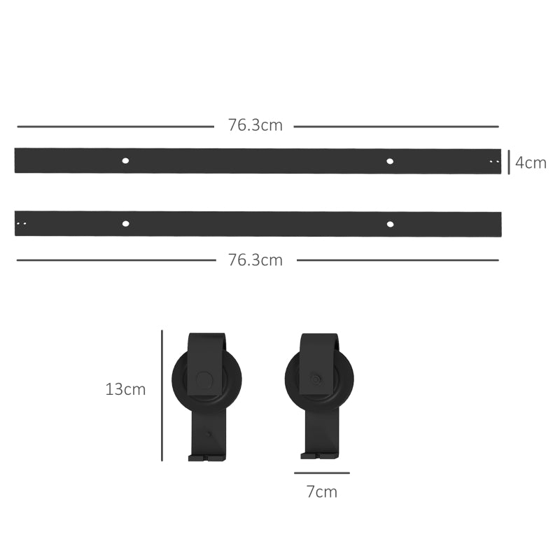 5ft Bi-Folding Sliding Barn Door Kit