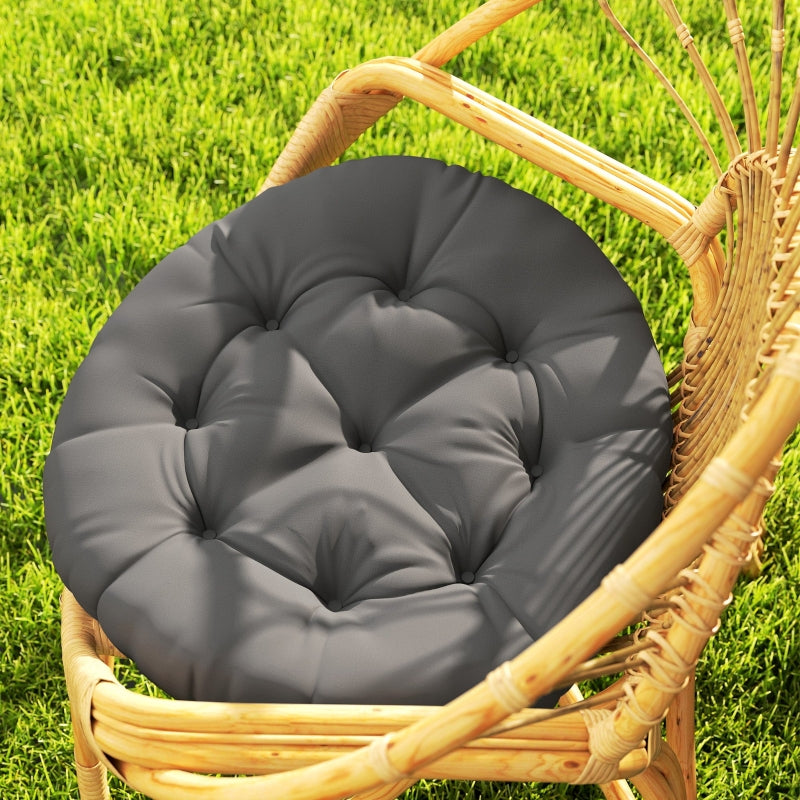 Set of 2 Dark Grey Outdoor Cushions 60cm - Weather Resistant Garden Pillows