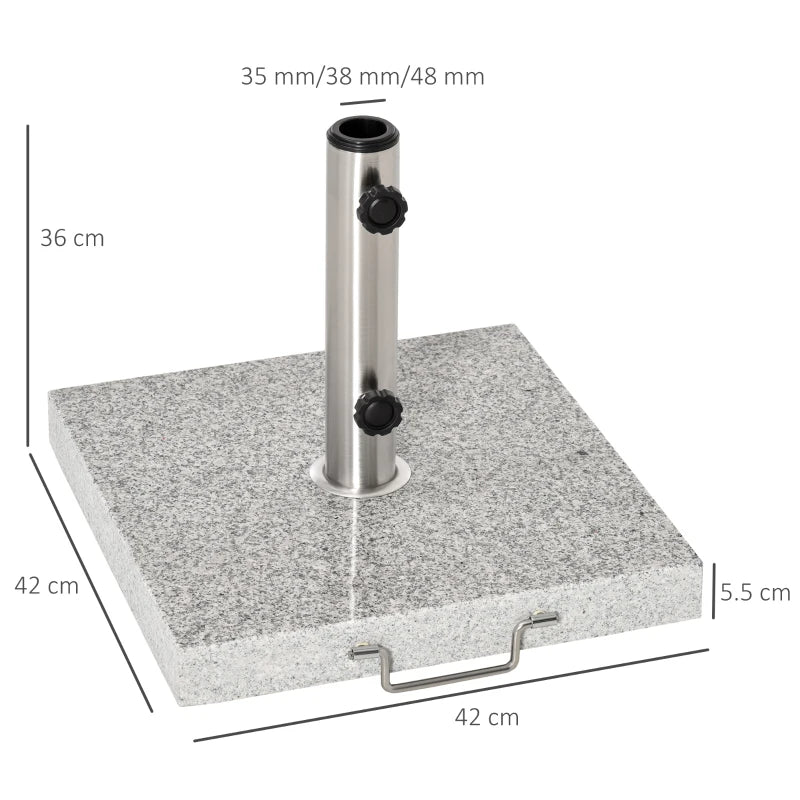 Marble Garden Umbrella Base - 25kg Sunshade Stand