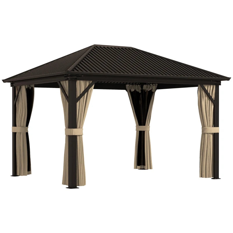 3.6m x 3m Hardtop Gazebo With Aluminium Frame