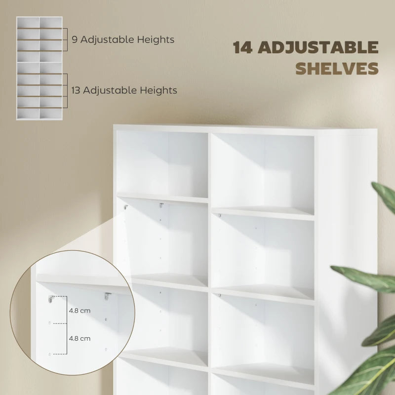 Stylish 640 CD Storage Tower in White - Organize Your Media Collection with Space-Saving Design and Modern Aesthetics