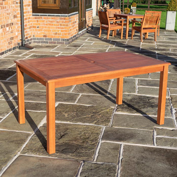 Wooden Rectangular Outdoor Dining Table