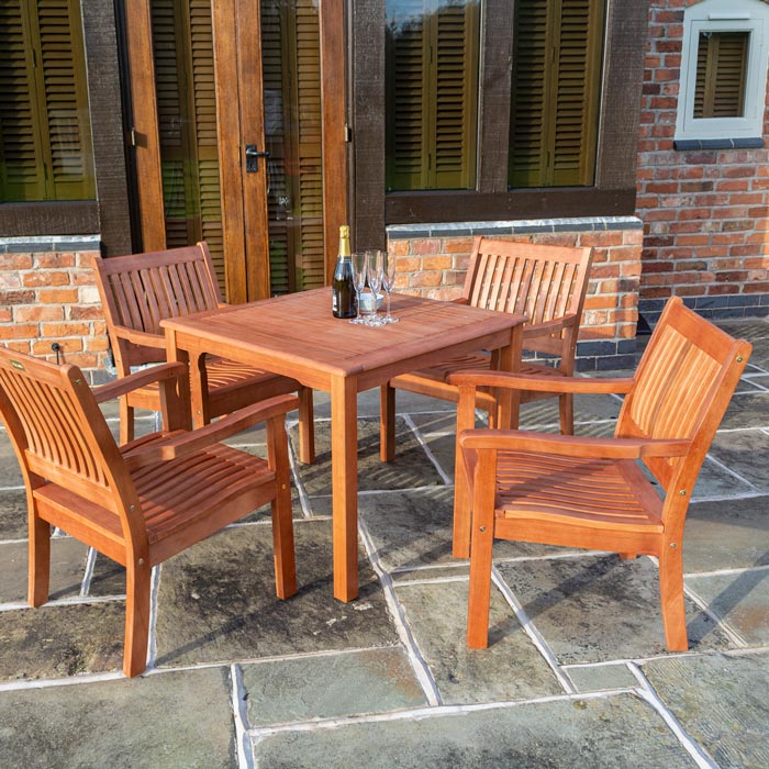 Wooden Square Outdoor Dining Table