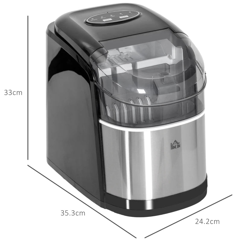 12kg Countertop Ice Machine with Scoop - Compact, Efficient Ice Maker for Home, Parties & Events - Perfect for Drinks
