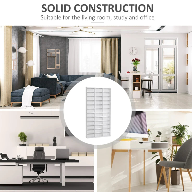 33 Adjustable Compartment Storage Unit - Versatile White Organizer for Home, Office, and Craft Supplies - Space-Saving Design