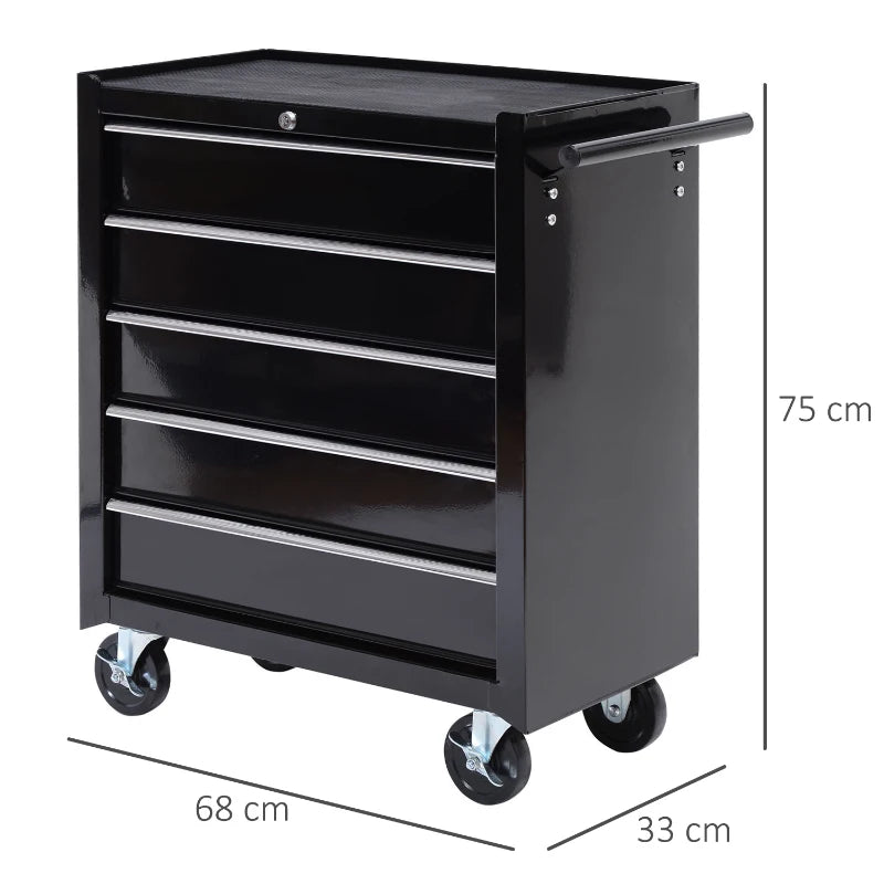 5-Drawer Tool Chest with Wheels and Lock