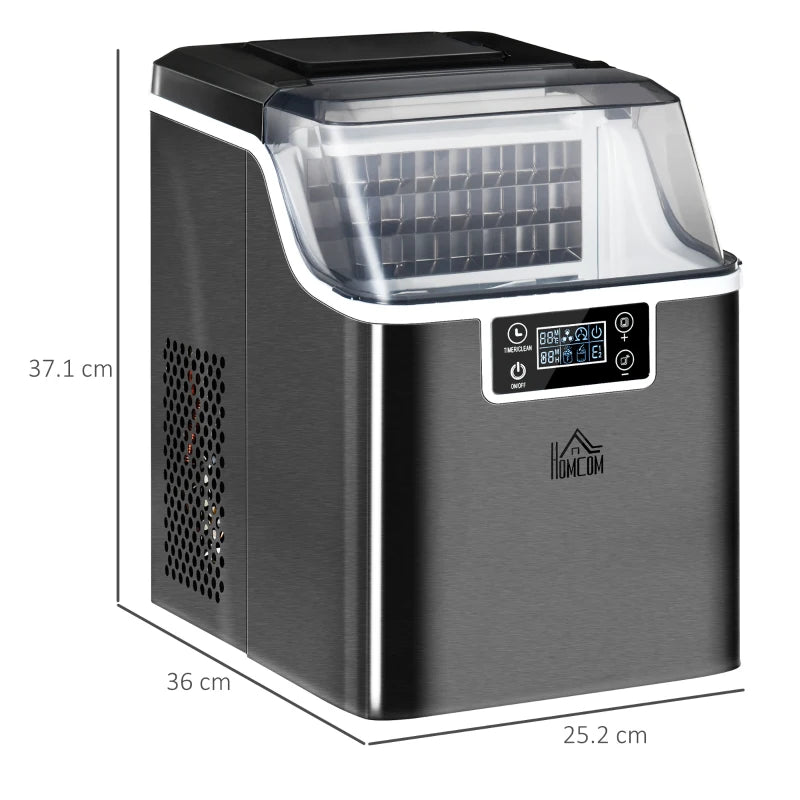 3.2L Compact Ice Maker with LCD Display and Accessories in Black