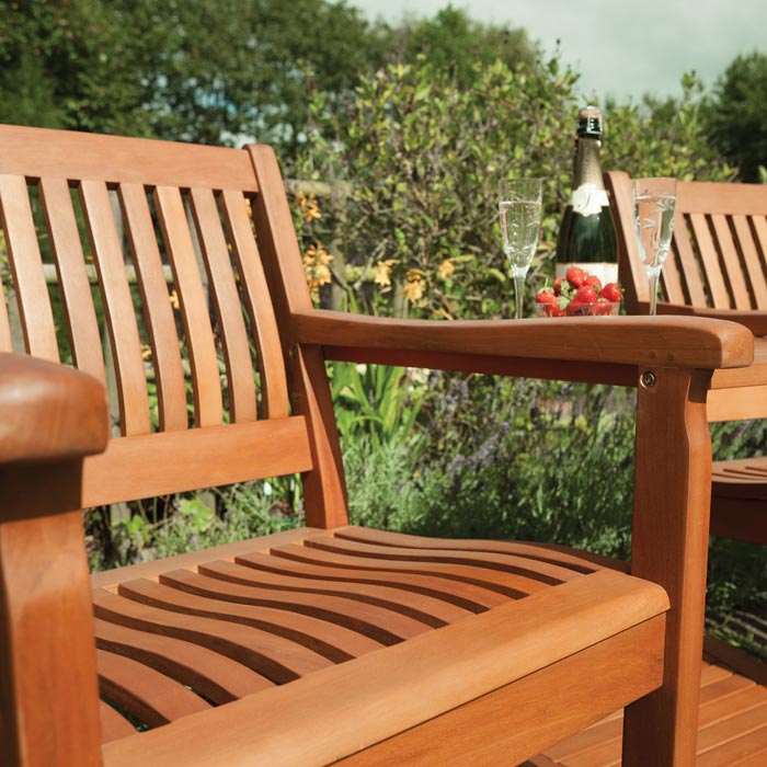 Outdoor Wooden Companion Seat with Table