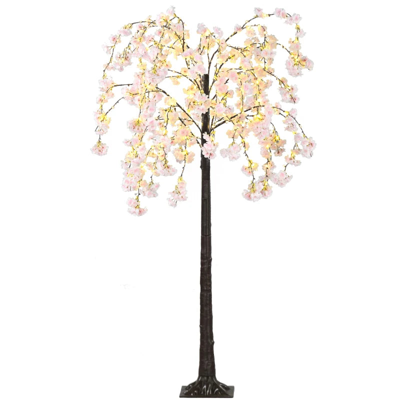 450 LED Pink Blossom Tree - Decorative Artificial Lighted Tree for Home, Garden, Wedding, and Party Decor