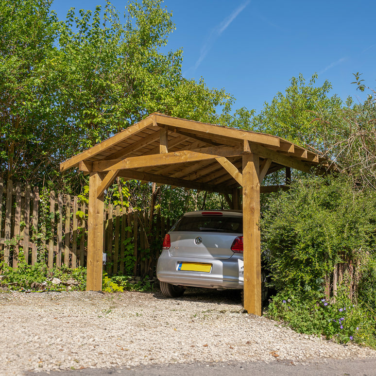 Ruby Wooden Apex Gazebo with Treated Featheredge Roof & Overhang - Premium Garden Gazebo