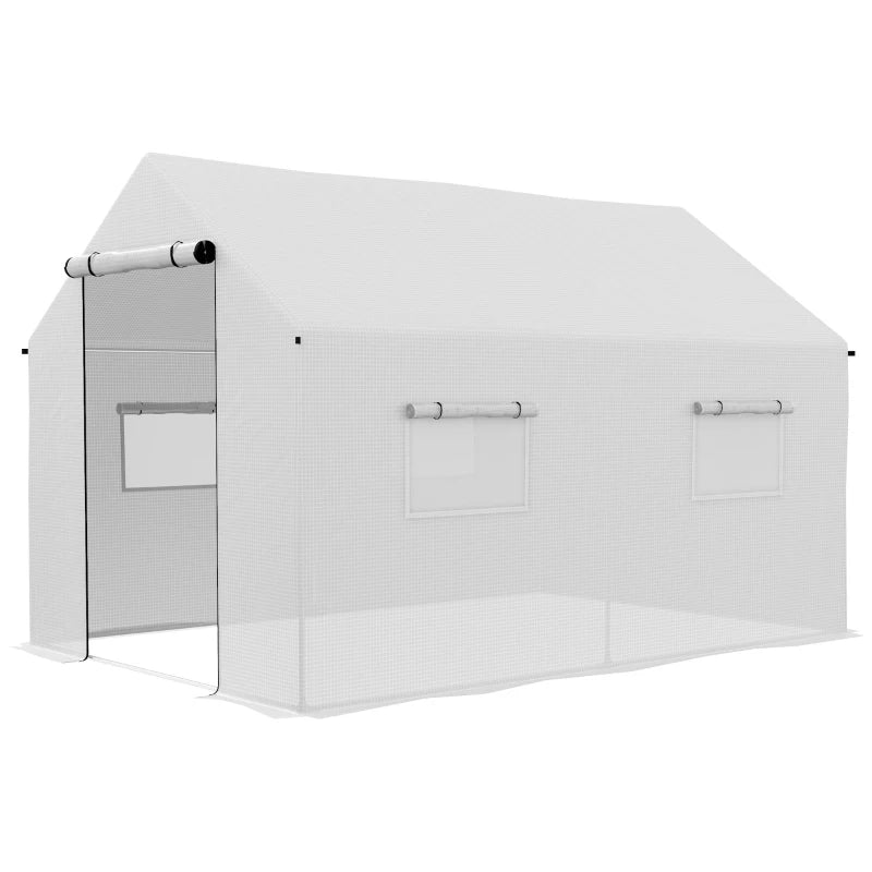 Green Polyethylene Walk-in Greenhouse, 2x3m, White