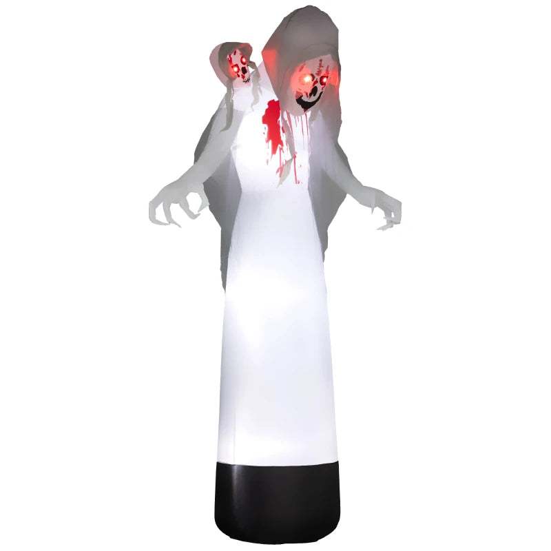 8.9ft Inflatable Three-Headed Ghost for Halloween - Spooky Outdoor Decoration, Perfect for Yard or Party