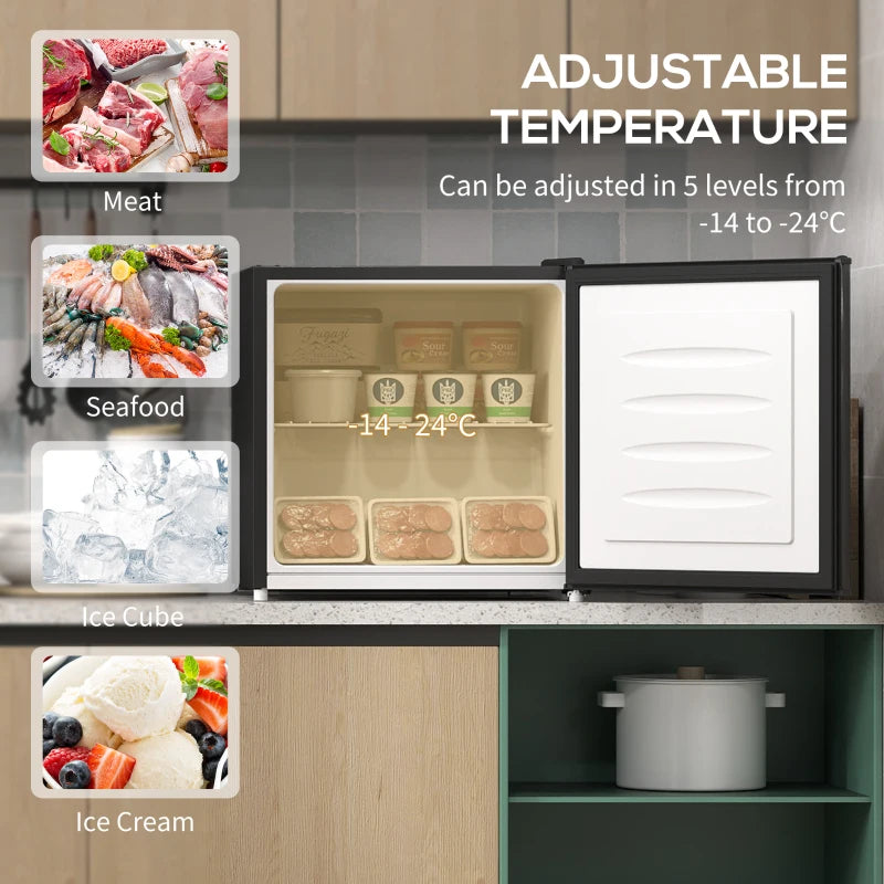 Compact 35L Mini Freezer -24°C to -14°C, Stylish Black Design, Perfect for Small Spaces and Efficient Storage