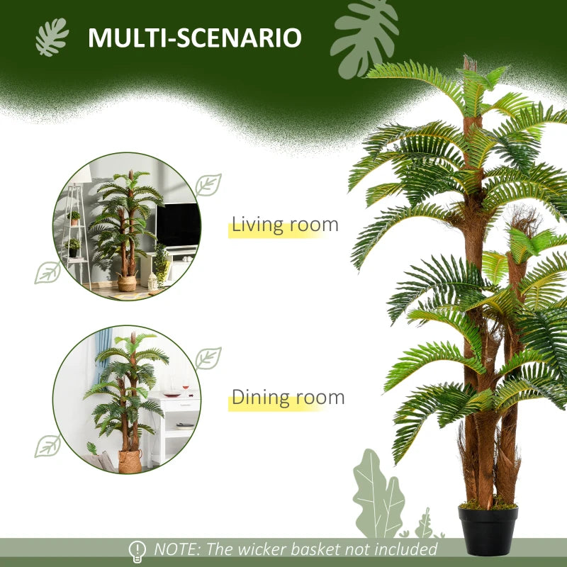 Artificial Tropical Palm Plant in Pot 150cm Green Indoor Home Decor