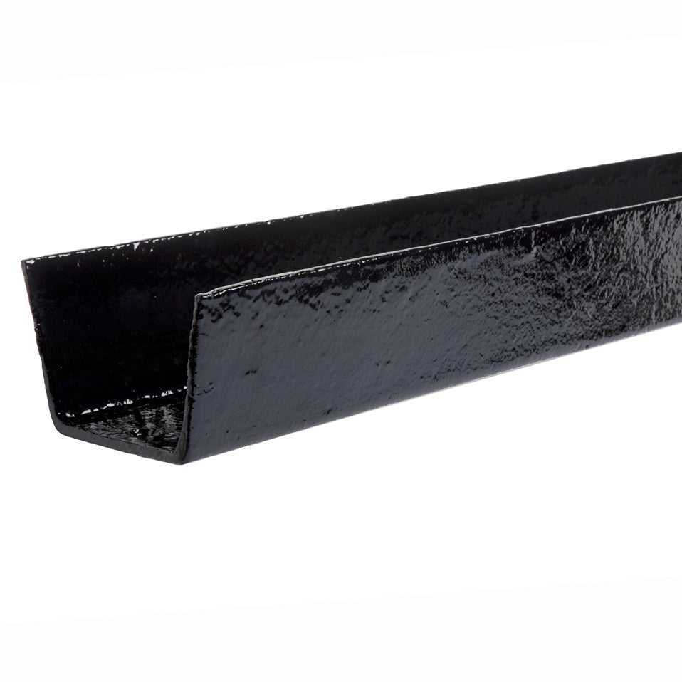 Hargreaves Cast Iron 100x75mm Box Gutter 1829mm  - Painted Black