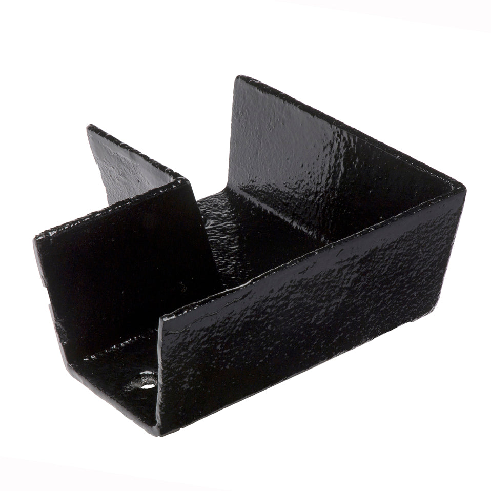 Hargreaves Cast Iron 100x75mm Box Square Angle  - Painted Black