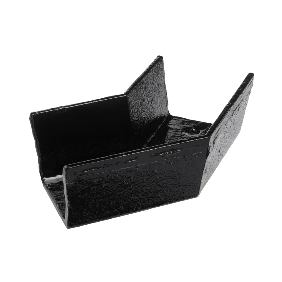 Hargreaves Cast Iron 100x75mm Box Obtuse Angle  - Painted Black