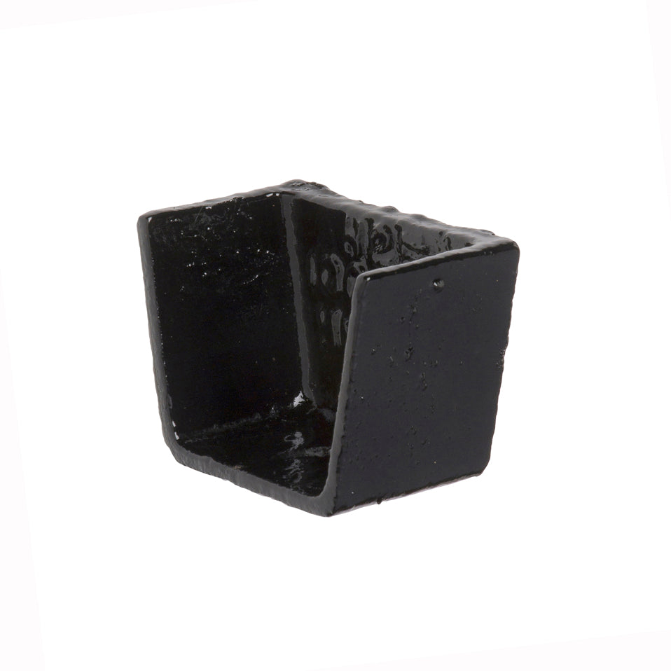Hargreaves Cast Iron 100x75mm Internal Box Stopend  - Painted Black