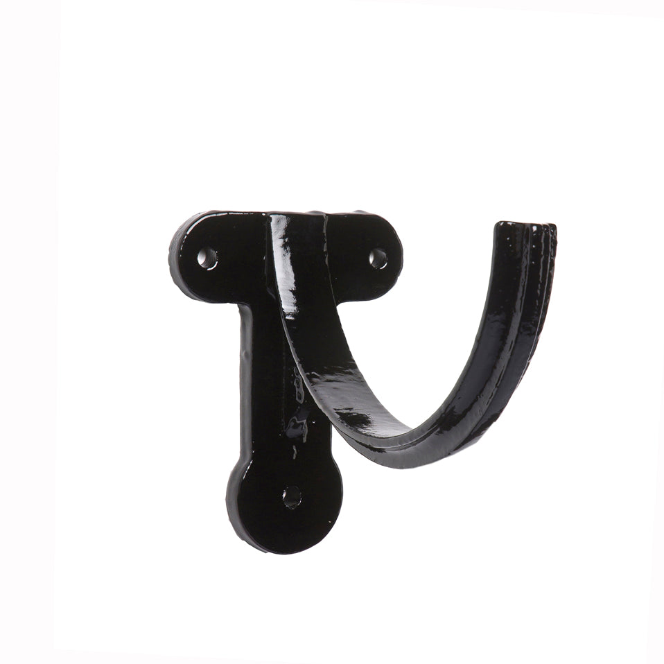 Hargreaves Cast Iron 100x75mm Deep Half Round Fascia Bracket  - Painted Black