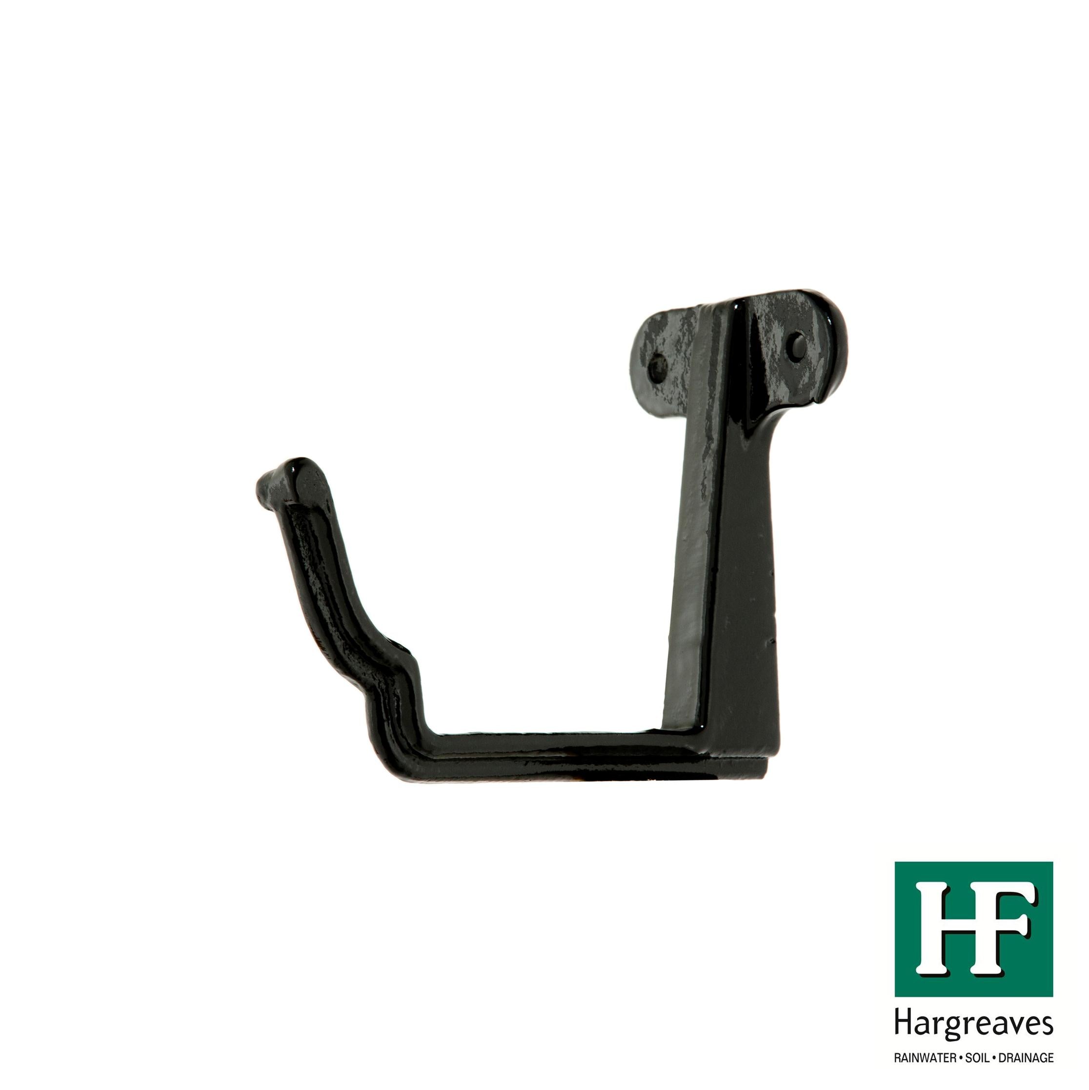 Hargreaves Cast Iron 125x100mm H16 Fascia Bracket  - Painted Black