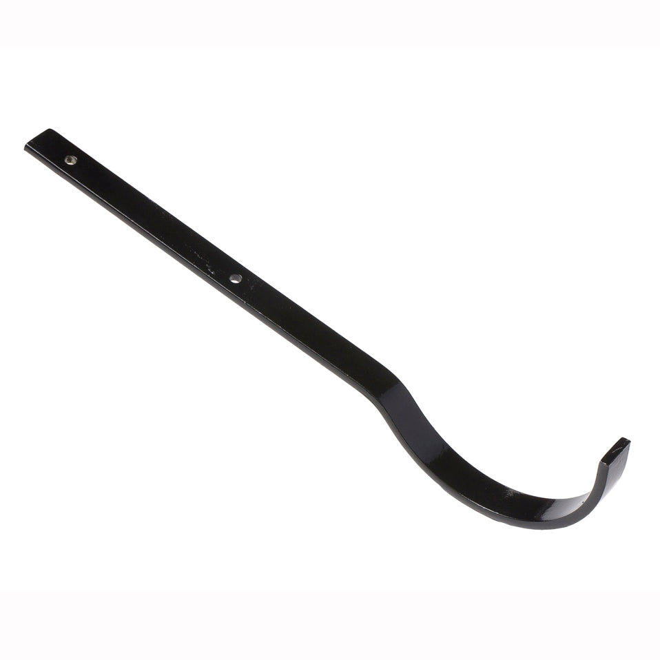 Hargreaves Cast Iron 100mm Plain Half Round Galv Top Fix Rafter Bracket  - Painted Black