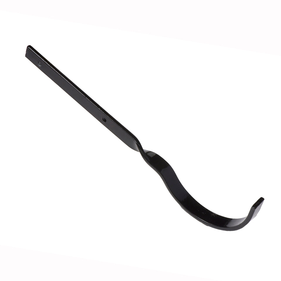 Hargreaves Cast Iron 100mm Plain Half Round Galv Side Fix Rafter Bracket  - Painted Black