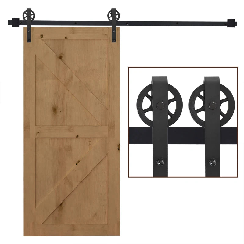 6.6 FT Sliding Barn Door Hardware Kit