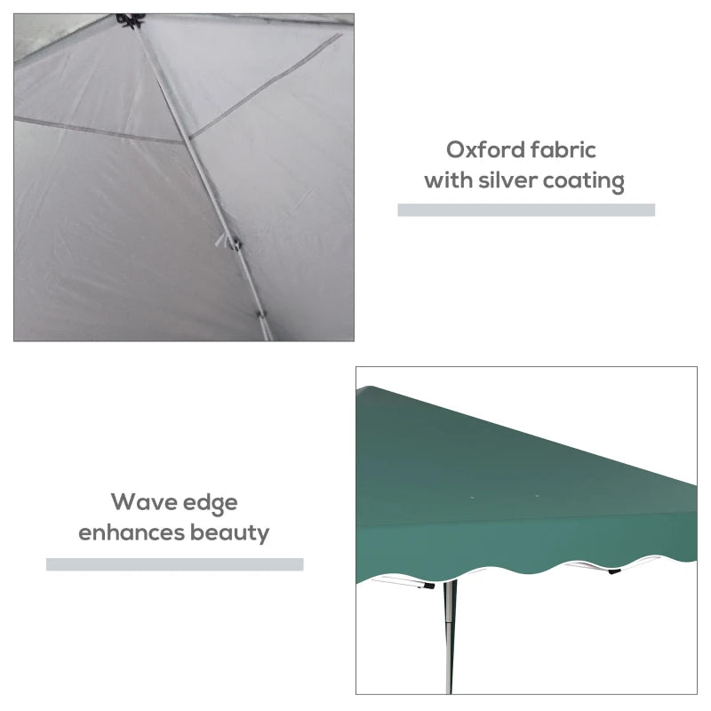 Green Adjustable Height Pop-Up Gazebo with Bag