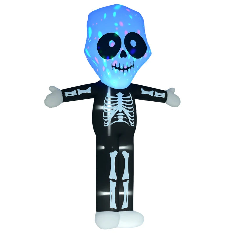 3M Halloween Inflatable Skeleton Ghost Decoration with LED Lights - Perfect Indoor Outdoor Garden Lawn Party Prop