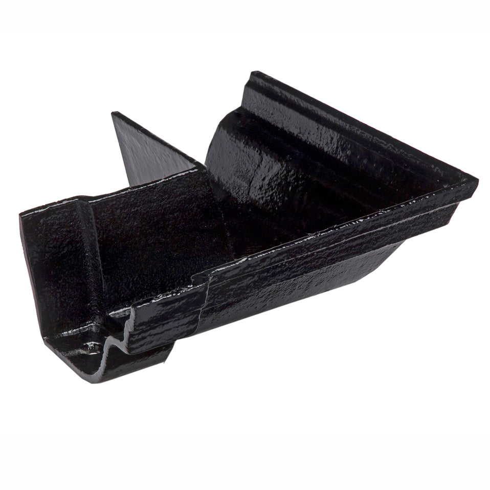 Hargreaves Cast Iron 115mm External Notts Ogee Square Angle  - Painted Black