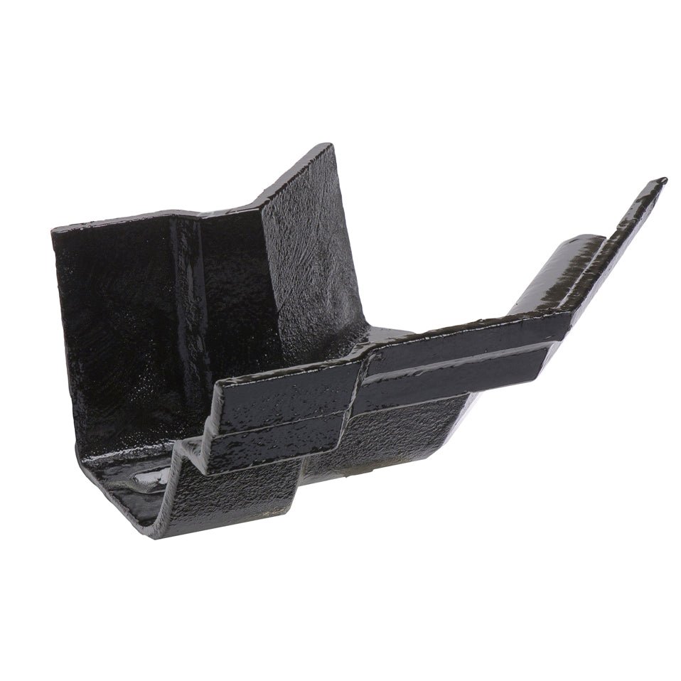 Hargreaves Cast Iron 115mm External Notts Ogee Obtuse Angle  - Painted Black