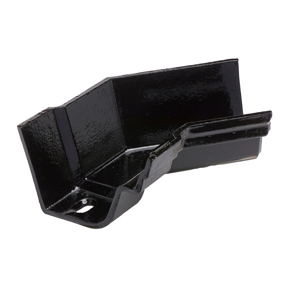 Hargreaves Cast Iron 115mm Internal Notts Ogee Obtuse Angle  - Painted Black