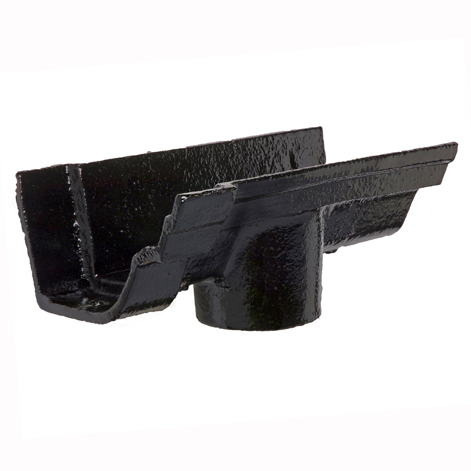 Hargreaves Cast Iron 115mm Notts Ogee 75mm Nozzle  - Painted Black