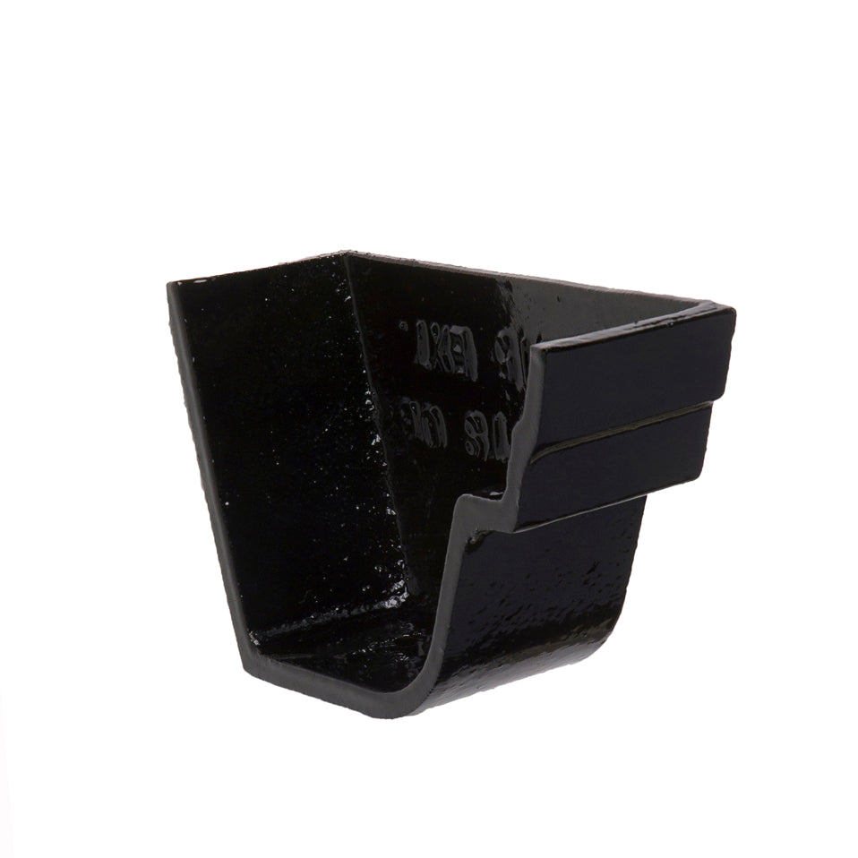 Hargreaves Cast Iron 115mm External Notts Ogee Stopend  - Painted Black
