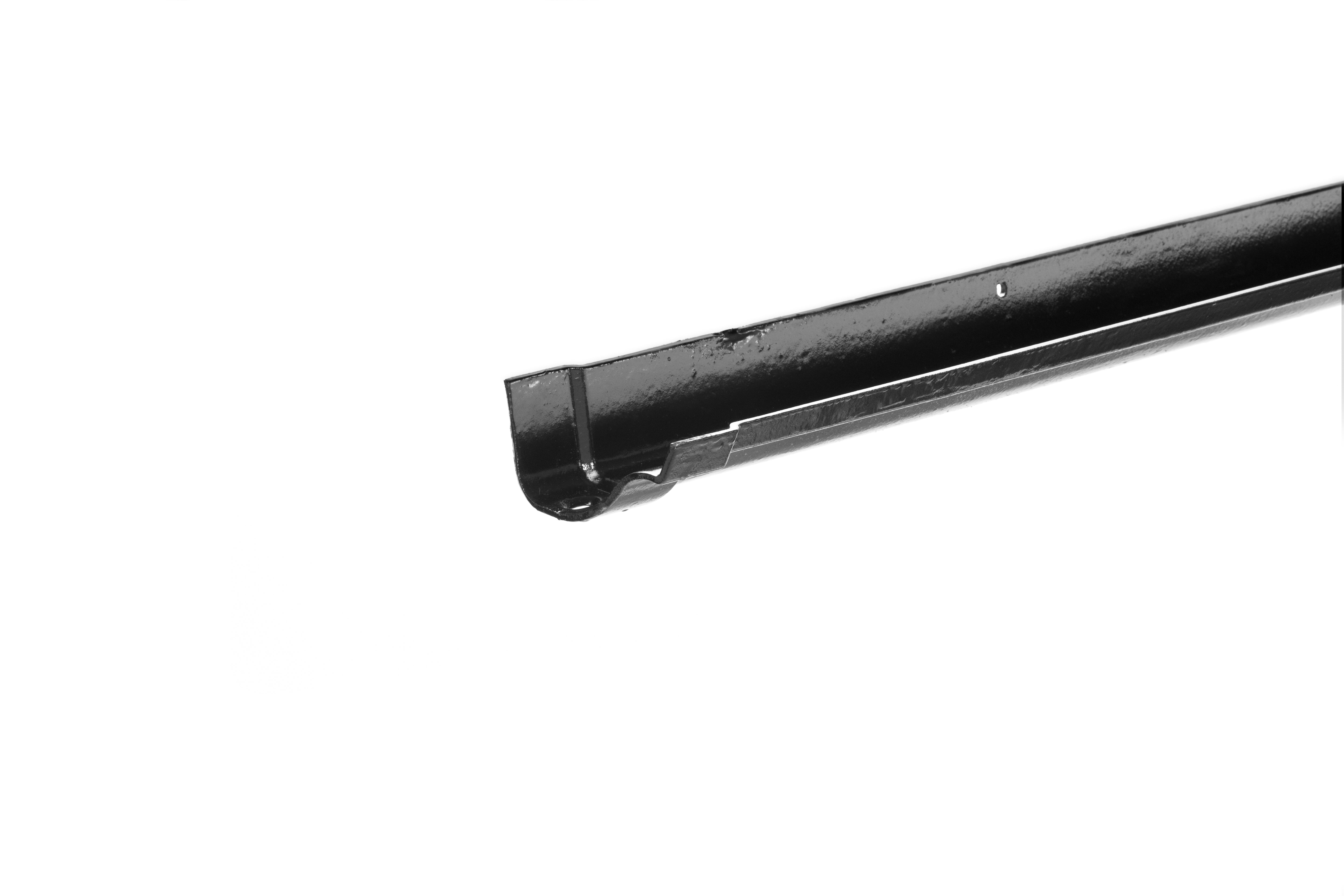 Hargreaves Cast Iron 100mm Ogee Gutter 1829mm  - Painted Black