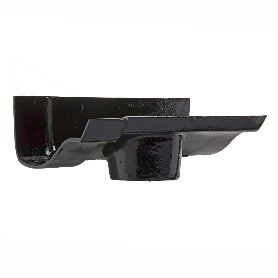 Hargreaves Cast Iron 100mm Ogee 75mm Nozzle  - Painted Black