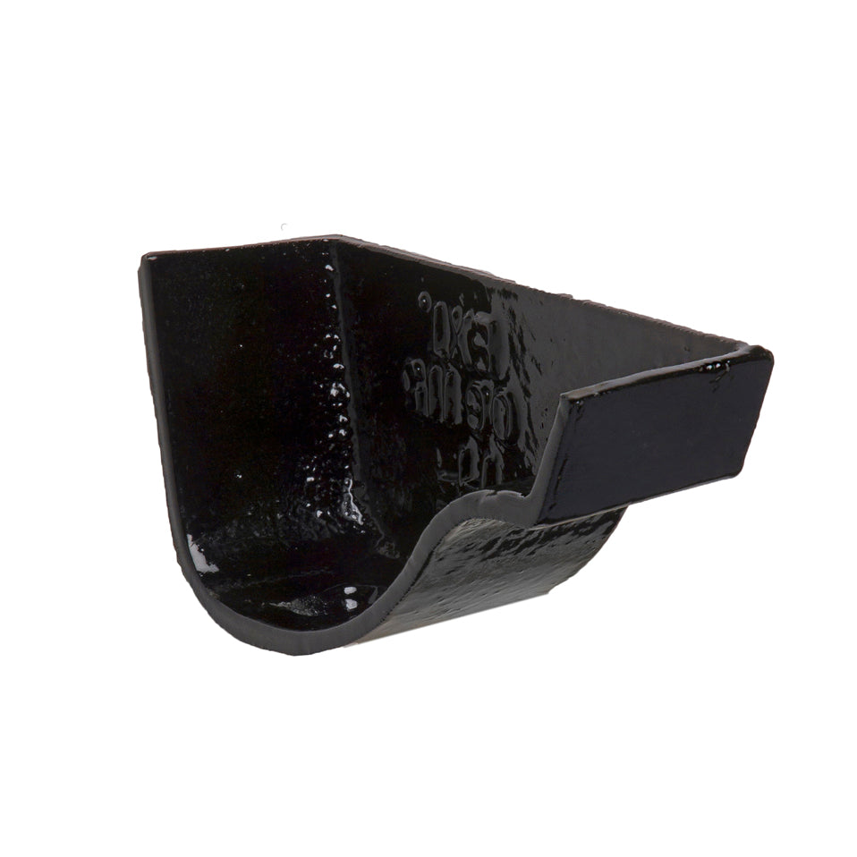 Hargreaves Cast Iron 100mm External Ogee Stopend  - Painted Black
