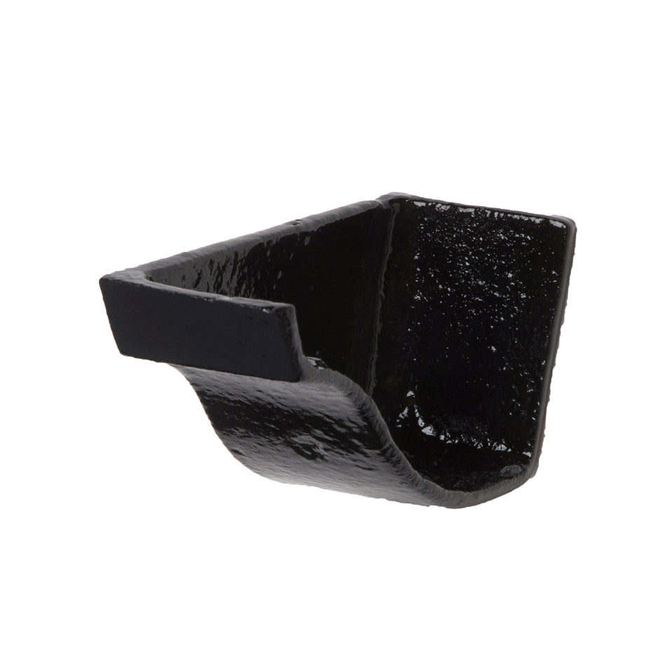 Hargreaves Cast Iron 100mm Internal Ogee Stopend  - Painted Black
