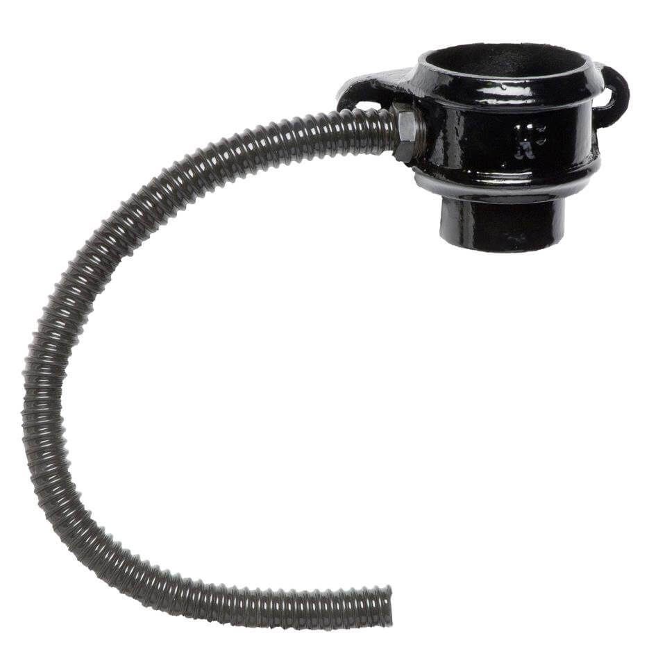 Hargreaves Cast Iron 100mm Left Hand Eared Rainwater Diverter Kit  - Painted Black