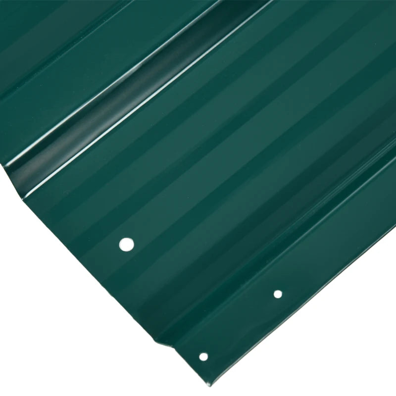 Green Galvanised Metal Roofing Sheets - Pack of 12 (129 x 45cm)