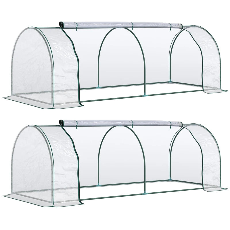 Durable Tunnel Greenhouse with Roll-Up Door