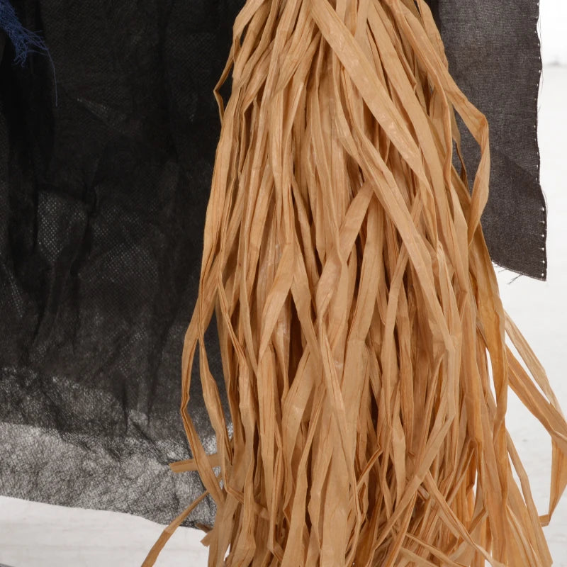 6'2" Halloween Witch Animatronic with Broomstick & Glowing Eyes - Spooky Outdoor Decoration for Haunted House