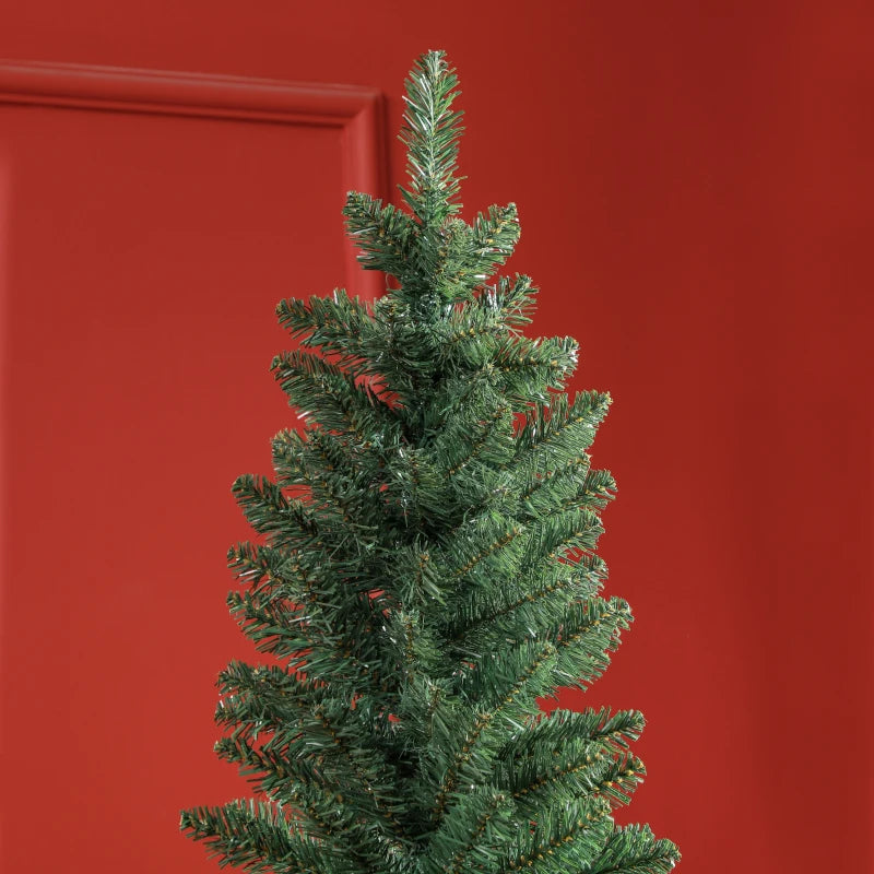 7ft Artificial Green Pencil Christmas Tree - Slim Design for Holiday Decor, Easy Assembly, Perfect for Small Spaces