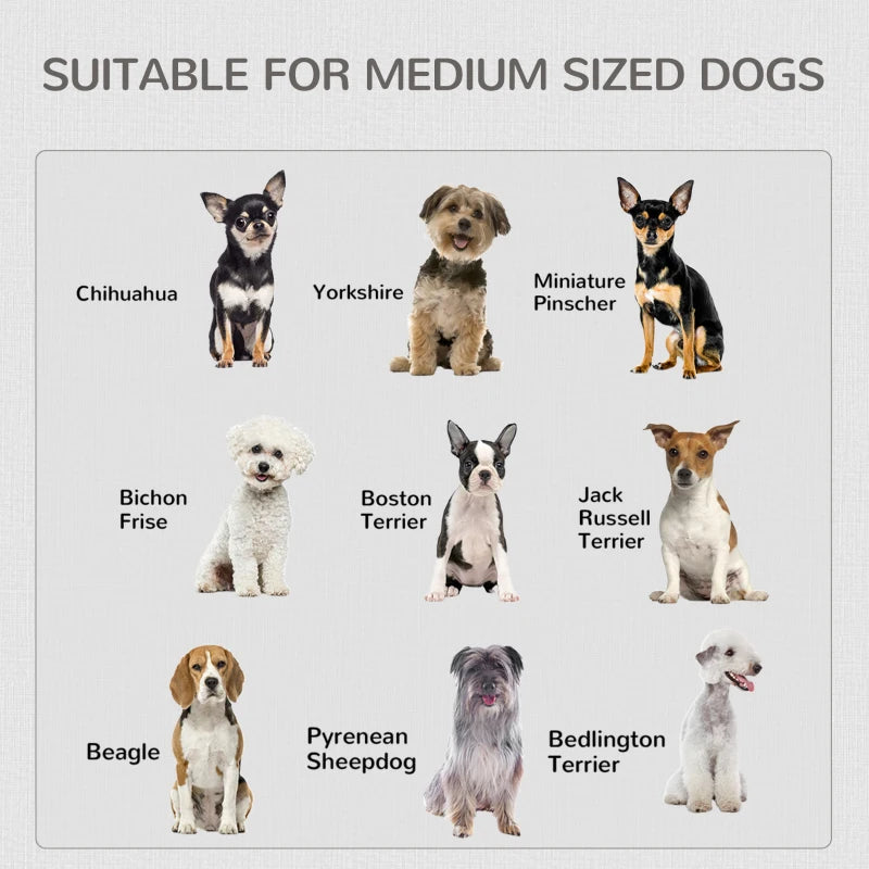 2-in-1 Dog Cage & Side Table for Medium Dogs - White, Lockable Doors, Stylish Pet Furniture, Space-Saving Design