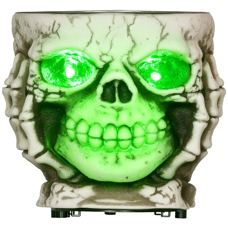 14cm Skeleton Candy Bowl - Light Up Eyes & Sound Effects - Halloween Outdoor Decoration & Prop for Haunted House