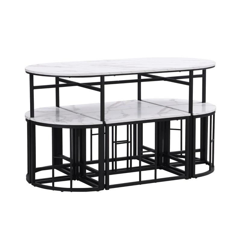 Modern Luxury 6-Seater Dining Table Set with Cushioned Chairs, Gold-Plated Iron Frames, Black MDF - Elegant Dining Room Furniture